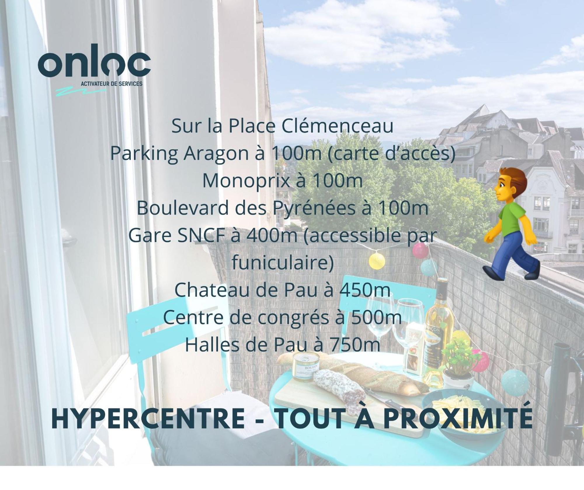 شقة Au Palais Des Pyrenees! Hyper Centre -Clim-Balcon-Parking Gratuit بو المظهر الخارجي الصورة